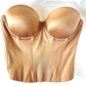 Victoria’s Secret Back Off Baby Strapless Bustier Shapewear, Nude, 34C